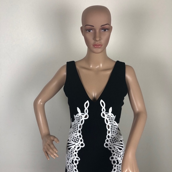 JONATHAN SIMKHAI | Appliqued Deep V-Neck Gown - Picture 5 of 13